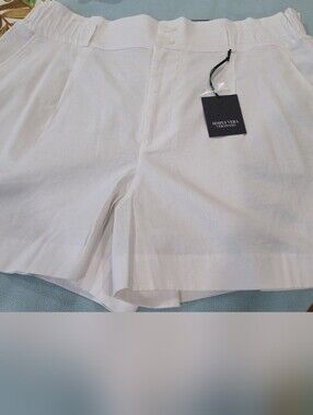 Simply Vera Vera Wang White High-Waist Shorts